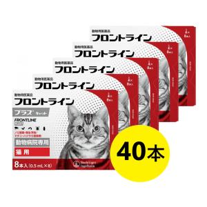 【５箱セット】【フロントラインプラス キャット ８本入×５箱】【使用期限：2027.01】【動物用医薬品】 [ノミ駆除・寄生予防 / マダニ・ハジラミ駆除剤]