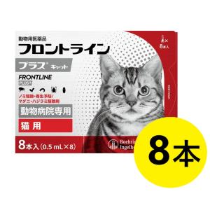 【あすつく】『フロントラインプラス キャット ８本入×１箱』【使用期限：2027.01】【動物用医薬品】 [ノミ駆除・寄生予防 / マダニ・ハジラミ駆除剤]