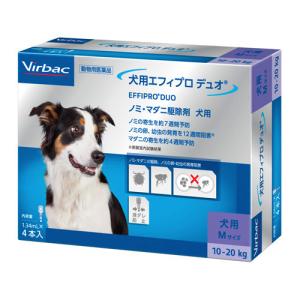 【4個セット】【犬用エフィプロ デュオ Mサイズ（1.34mL×4本入）×4個】【動物用医薬品】 [ノミ・マダニ駆除薬]