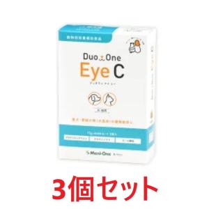 【３個セット】【Duo One Eye C デュオワン アイ シー (15ｇ×3袋入り)×３個】犬猫【水色】【メニワン】【眼】※旧 メニわんEye care2