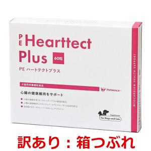 【訳あり：箱つぶれ（中身問題なし）】【あすつく】『PE ハートテクトプラス 60粒 ×１個』【犬猫用】【QIX】[心臓/心筋] (C4)