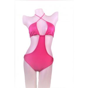 レディース 連体水着  欧米人気 女性 超セクシー 無地 露背係 体型カバー ホルターネック マイクロワンピース 着痩せ  海水浴 温泉