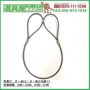 玉掛け　両端圧縮止めメッキワイヤー6×24G/O　径20mm　最短長0.9m　玉200mm｜dougu-ya