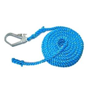 青色介錯ロープ　逆サツマ加工　線径16MM　長さ20M