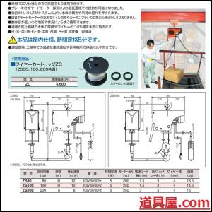スリーエッチ 電気ホイスト 定格荷重100KG...の詳細画像1