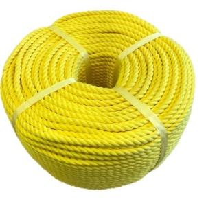 ポリエステルスパンロープ　黄色　径１２ｍｍ　長さ８０メートル巻き