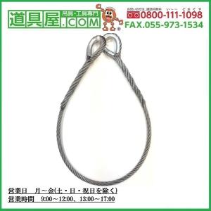 玉掛け　両端シンブル付き　編込メッキワイヤー6×24G/O　径24mm　長さ20m｜dougu-ya