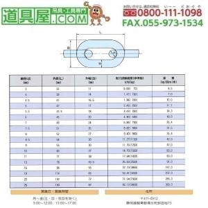 雑用チェーン 電気メッキ 径5.0mm 長さ30mの詳細画像1
