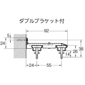 カーテンレールAJ606 ダブル 2m 色/ ...の詳細画像2