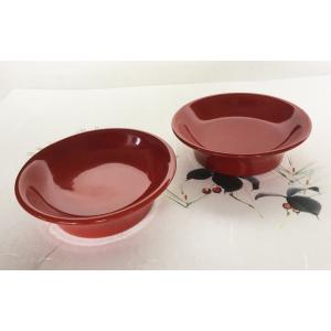 山田平安堂 銘々皿 朱塗（5枚組） 菓子皿/漆塗り/漆器 : 漆器 山田平安