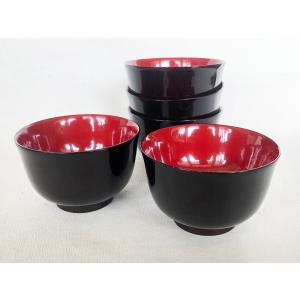 日本伝統色 漆塗汁椀5色揃(木箱入) 汁椀 セット 和食器 食器 ご自宅用
