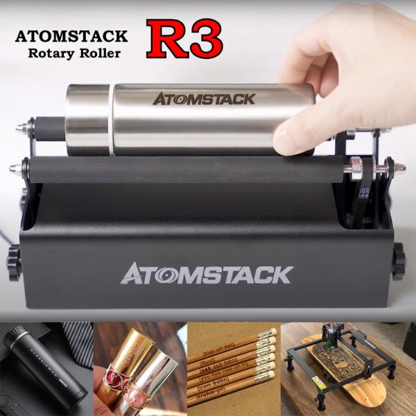 AtomStack R3  RotaryRoller  レーザー加工機拡張アタッチメントローラー 円...