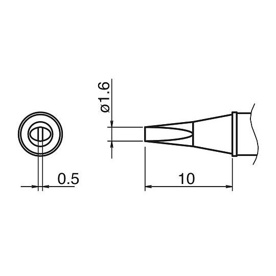 アズワン こて先 T31-01D16 (3-9231-05) 《研究・実験用機器》