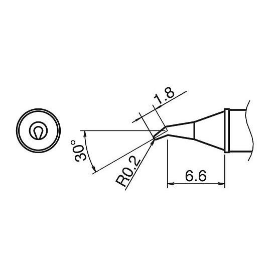 アズワン IHはんだごて用こて先 T31-01JS02 (3-9231-12) 《研究・実験用機器》