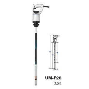 【ポイント10倍】【直送品】 三笠産業 UM 軽便バイブレーター (1m) UM-F28-1m