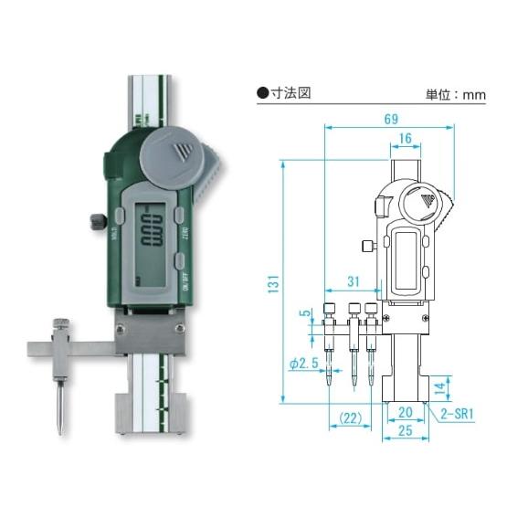 【ポイント5倍】新潟精機 デジタルギャップキャリパ GDG-2R-S1 (152306) (2点支持...