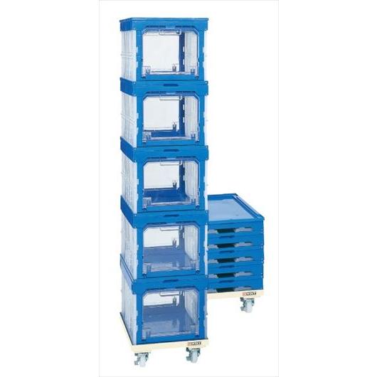 【ポイント5倍】【直送品】 サカエ オリタタミコンテナ台車セット(ナイロンキャスター仕様) SO-5...