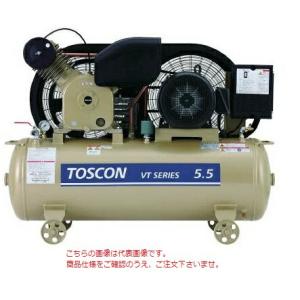 【直送品】 東芝 (TOSHIBA) エアコンプレッサー 給油式 VT106-37T (三相200V 60Hz) 【大型】