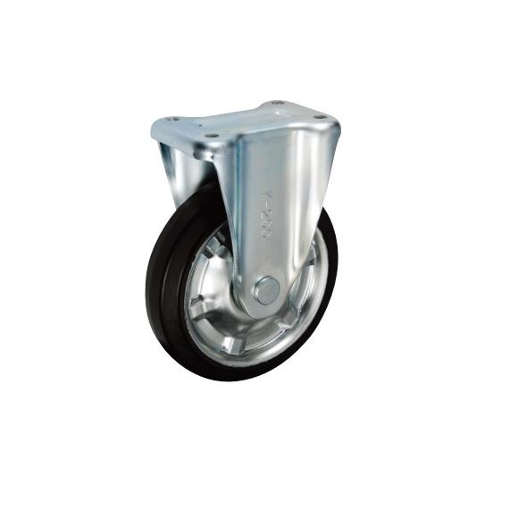 【直送品】 岐阜産研工業 (ウカイ) φ200中荷重用固定キャスター SK-200 鋼板製ゴム 【送...