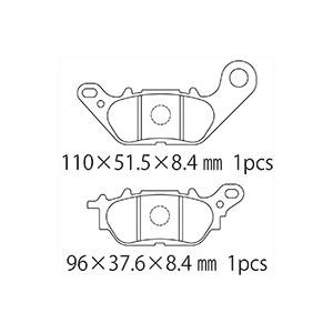 NTB ブレーキパッド A61-027YN 適応車種 NMAX125/1502DS2 、 BV35/A/E 、BV43/8/B、 トリシティ SEC1J｜doujimabuhin