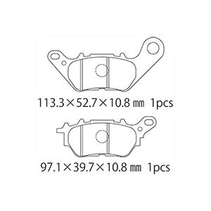 NTB ブレーキパッド A61-034YN 適応車種 YZF-R25(A)/MT-25 RG10J/...