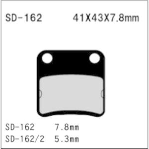 Vesrah ブレーキパッド  SD-162 スーパーディオSR、SK50(91-94)、スーパーディオZX、SK50(92-93)、スーパーディオXRバハ、SK50(94)、材質 オーガニック｜doujimabuhin