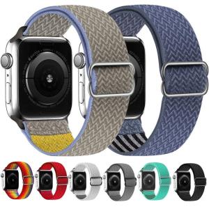 apple watch スポーツループ　SE Series7 6 5 4 3 2 1 長さ調整可能 ナイロン編み ループバンド  アップルウォッチ交換バンド 38 40 41 42 44 45 mm