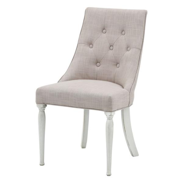 ダイニングチェア 1脚 ベージュ チェア 椅子 イス 腰掛 シンプル 姫系 クラシック クラシカル ...