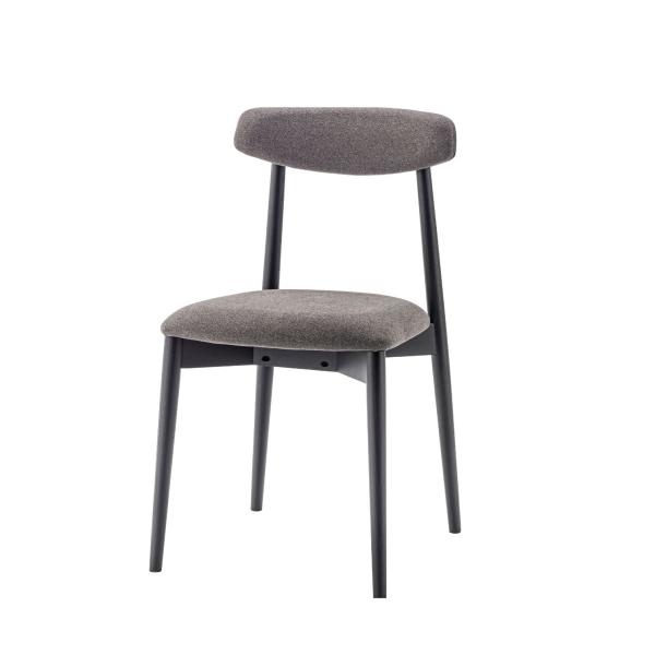 ダイニングチェア form チコリ ブラック 1脚 天然木 木製 ファブリック 椅子 いす チェア ...