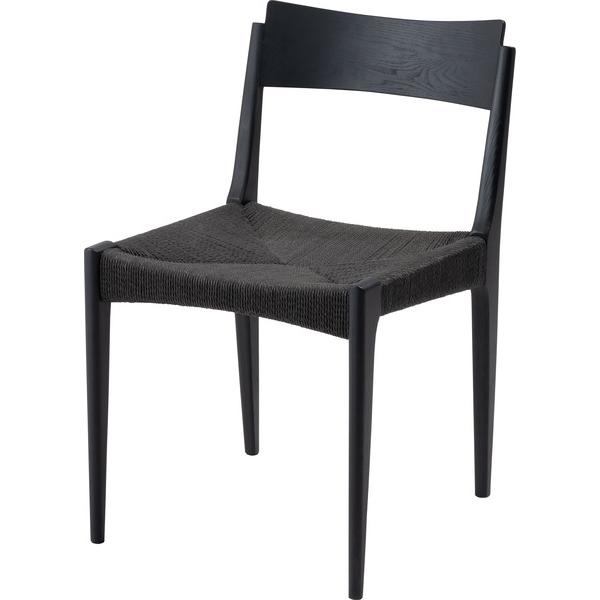 ダイニングチェア 1脚 ブラック ペーパーコード 天然木 チェア 椅子 イス 腰掛 おしゃれ ナチュ...