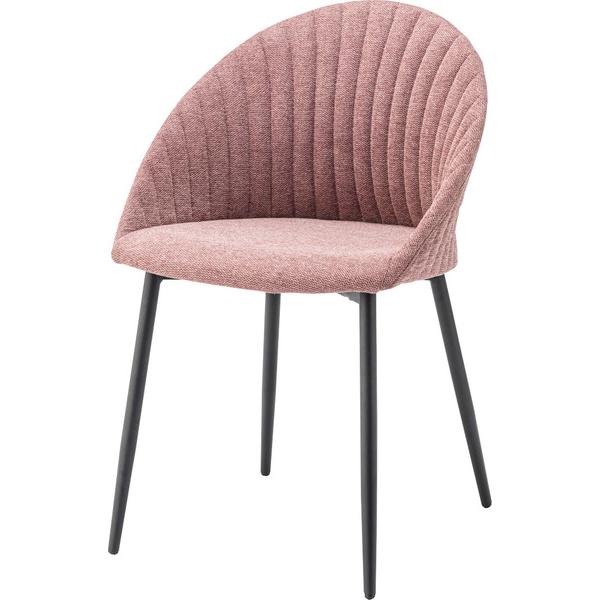 ダイニングチェア 1脚 ピンク チェア 椅子 イス 腰掛 ファブリック スチール おしゃれ シンプル