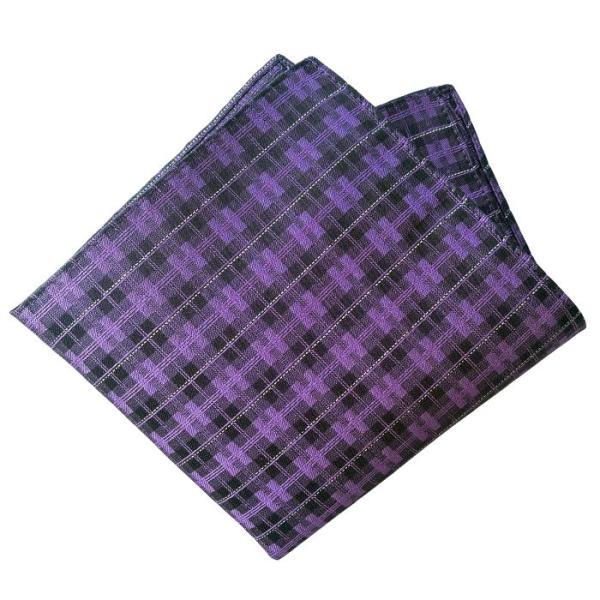 ポケットチーフ シルク フォーマル カジュアル ラメ チェック 柄 絹 西陣織 日本製 メンズ レデ...