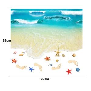 癒しの3D ウォールステッカー 砂浜 ビーチ ...の詳細画像1