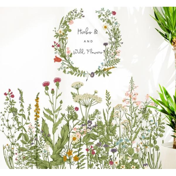 Cafeタイプ 葉っぱのリース ウォールステッカー 喫茶店 レトロ カントリー はがせる シール ウ...