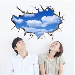 3D ウォールステッカー 青空 吹き抜け 雲 ...の詳細画像2