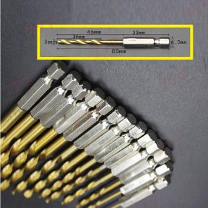 5mm 単品売り 特殊チタン製 六角軸 鉄工用 ドリル刃 工具 ドリルビット