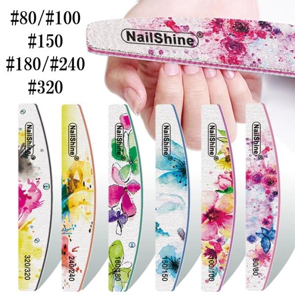 10本セット ボタニカル ネイルファイル 80/100/ 150/180/240/320 可愛い 爪...