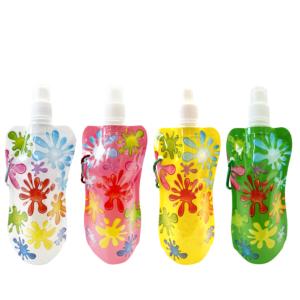 シリコンボトル 折りたためる 水筒 500ml 軽量 超コンパクト 直