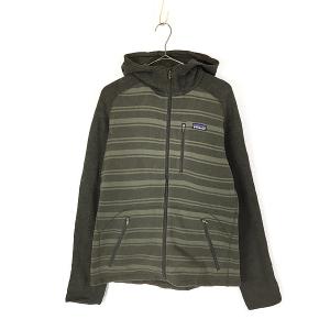 古着 12s Patagonia パタゴニア 「ベターセーター」 ニット地 2トーン ボーダー フーデッド フリース ジャケット M 古着
