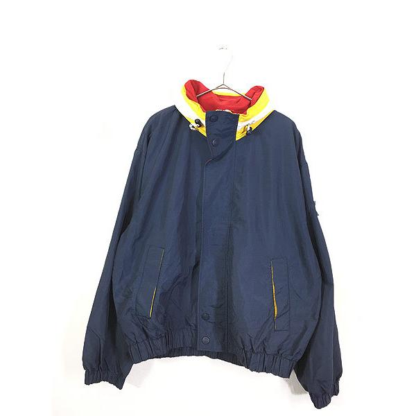 古着 90s TOMMY HILFIGER BIG ロゴ 刺しゅう パッチ 2way シェル ジャケ...