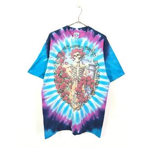 古着 90s USA製 Grateful Dead 「30 Years」 スカル ローズ タイダイ ロック バンド Ｔシャツ L 古着｜dracaena