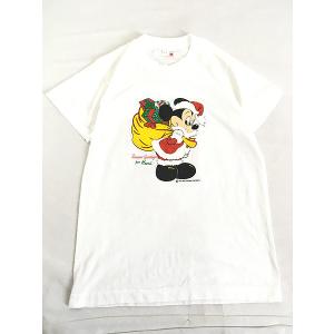 キッズ 古着 80s USA製 Disney Mickey Mouse ミッキー サンタ キャラクター 発泡プリント Tシャツ 5歳位 古着｜dracaena