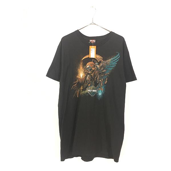 「Deadstock」 古着 HARLEY DAVIDSON スカル ウィング 死神 Tシャツ L ...