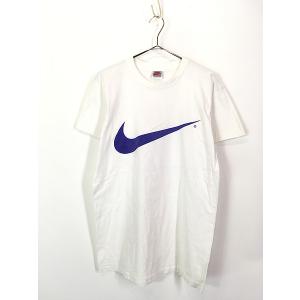 古着 90s USA製 NIKE BIG スウォッシュ プリント Ｔシャツ M位 古着｜dracaena