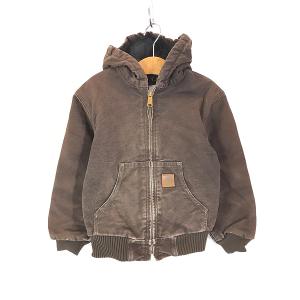 キッズ 古着 80s Carhartt レッド キルティング ライナー