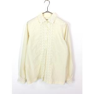 レディース 古着 70s Monzini 蝶々 妖精 花 ボタニカル 総柄