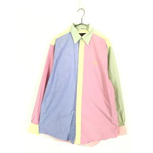 古着 90s WoolRich 魚 ツアー フィッシング 総柄 半袖 コットン