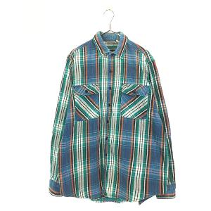 古着 ALBERT ELOUITZ 音楽 楽譜 音符 100% シルク ボックス シャツ XL