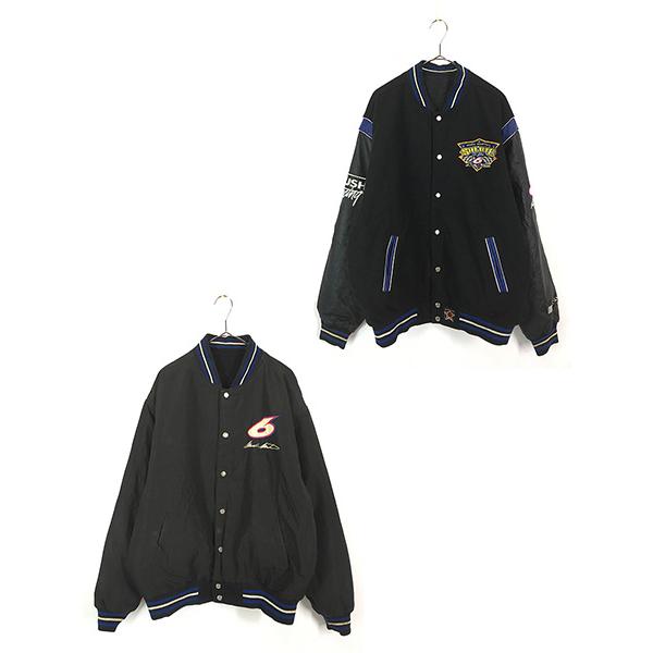 古着 90s JH Design No6 Mark Martin 本革 レザー × メルトン ウール...