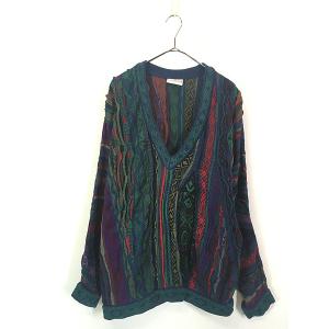 美品 クリーニング済み COOGI クージー 長袖 Vネック 3D ニット